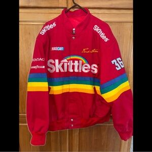 Vintage 90's Red Skittles Ernie Irvan Racing Jacket